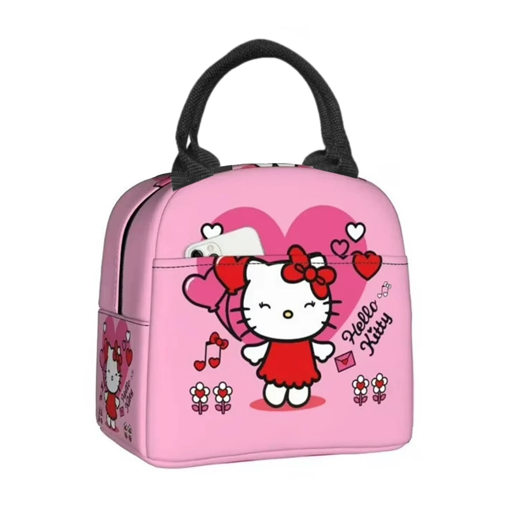 Hello Kitty, ручной мультяшный милый термос, сумка-ланч для учеников начальной школы, сумка для еды