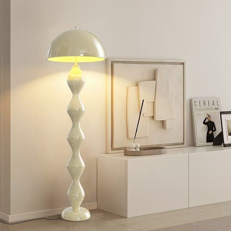 Mushroom Floor Lamp Designer Mid-Century Vertical Table Lamp Minimalist Cream Style Living Room Sofa Side Exhibition Hall Ornaments Lamps