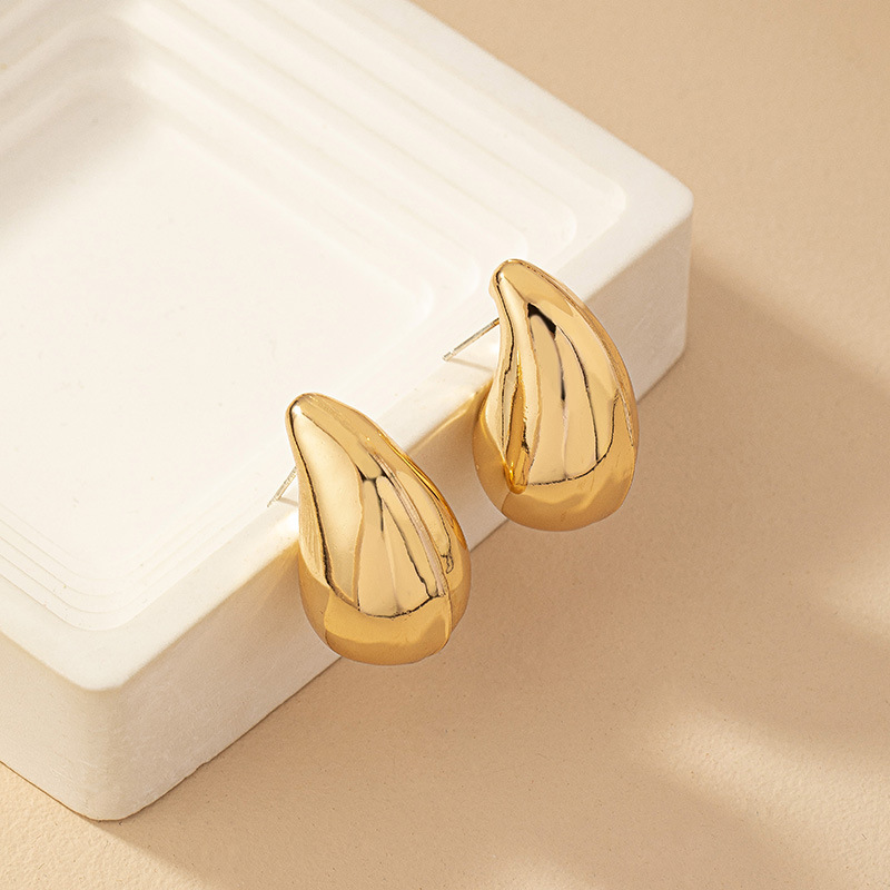 fashionable retro geometric small design earrings drop-shaped