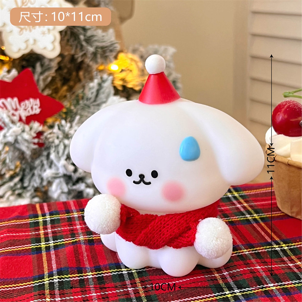 Tengyi bufanda original cachorro año nuevo ambiente noche luz dormitorio iluminación de noche dormitorio de estudiantes luz decorativa