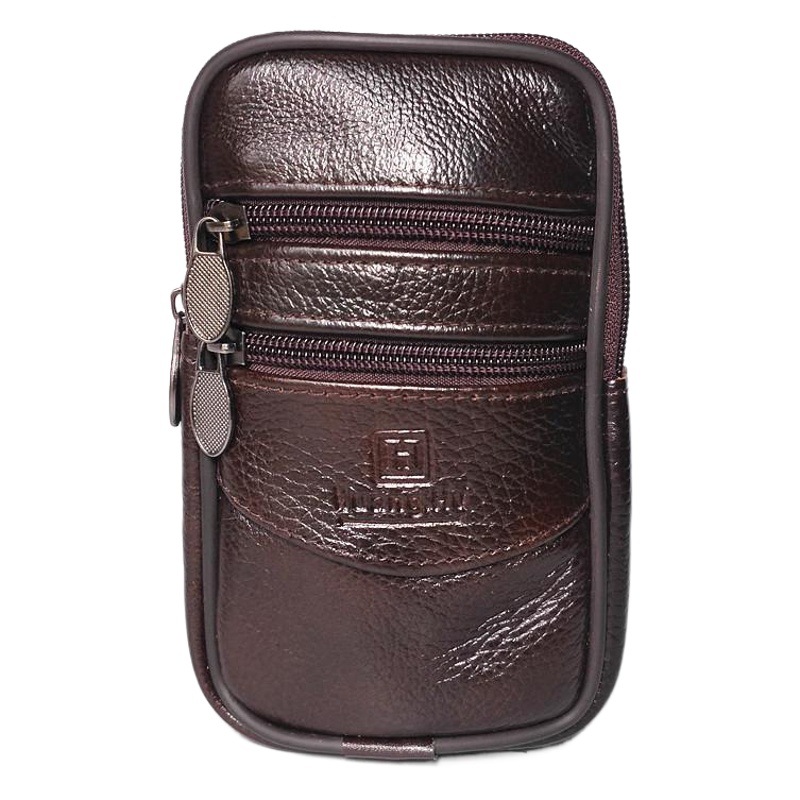 Men's Belt Bag for Construction Sites, Synthetic Leather Waist Bag, Phone Bag, Horizontal and Vertical Styles, 6.5inch Men's Waist Bag Wholesale
