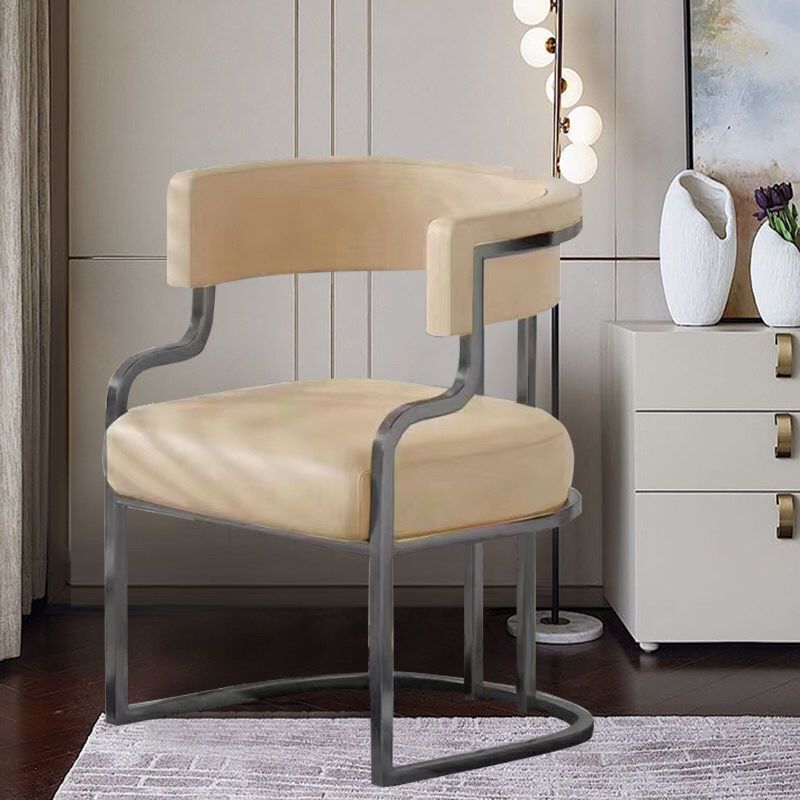 베이지색 고온 정전 회색 의자 프레임