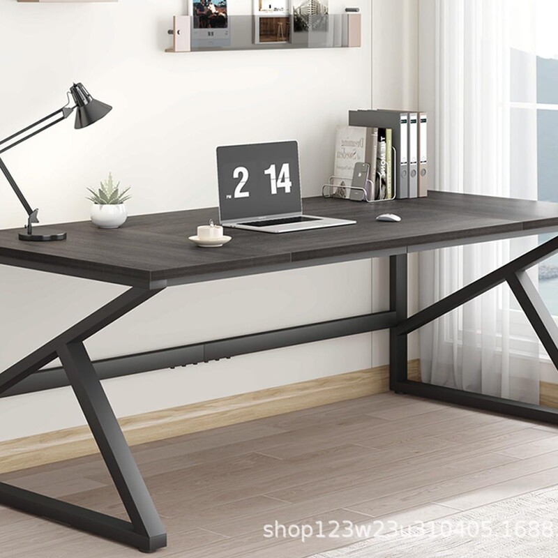 Long Desk for Home Office Large Metal Wooden Computer Desk Double Desk for Executive Work