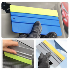 改色膜刮板粉色纖維絨布四方刮加厚耐磨羊毛氈防劃痕汽車貼膜工具