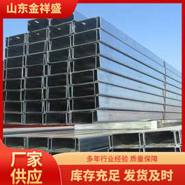 高强度冷弯C型钢Z型钢结构钢 冲孔喷漆轻钢别墅建筑结构屋面厂房