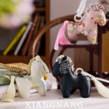 新中式五一劳动节diy手工缝制材料包社区竹节包非遗香囊宋锦小马