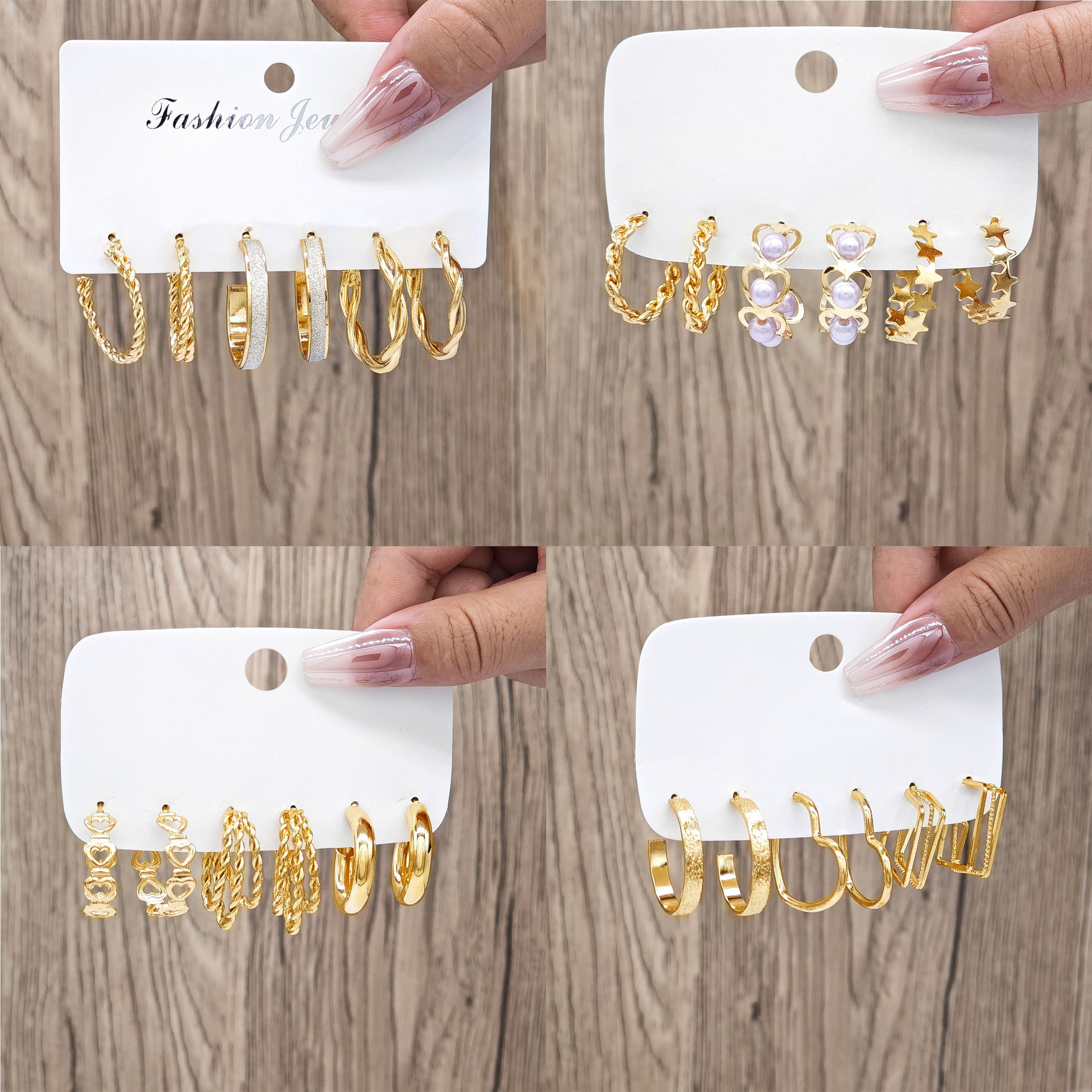 16g Weight 1 Set Simple Style Classic Style Heart Shape Alloy Earrings