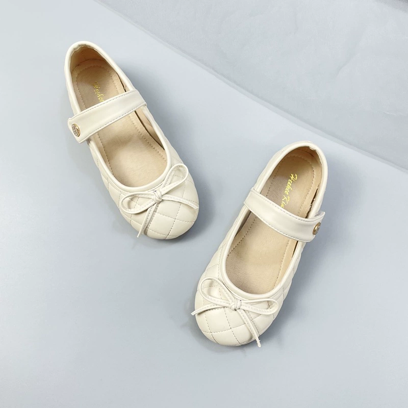 HEEMAKES Kids Princess Shoes with Velcro, Bow, Soft Sole, City Style, Leather, Children's Footwear