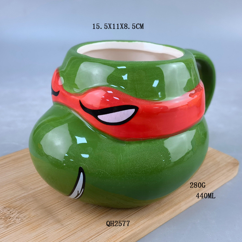 Taza de Cerámica con Forma de Tortuga para Café y Oficina