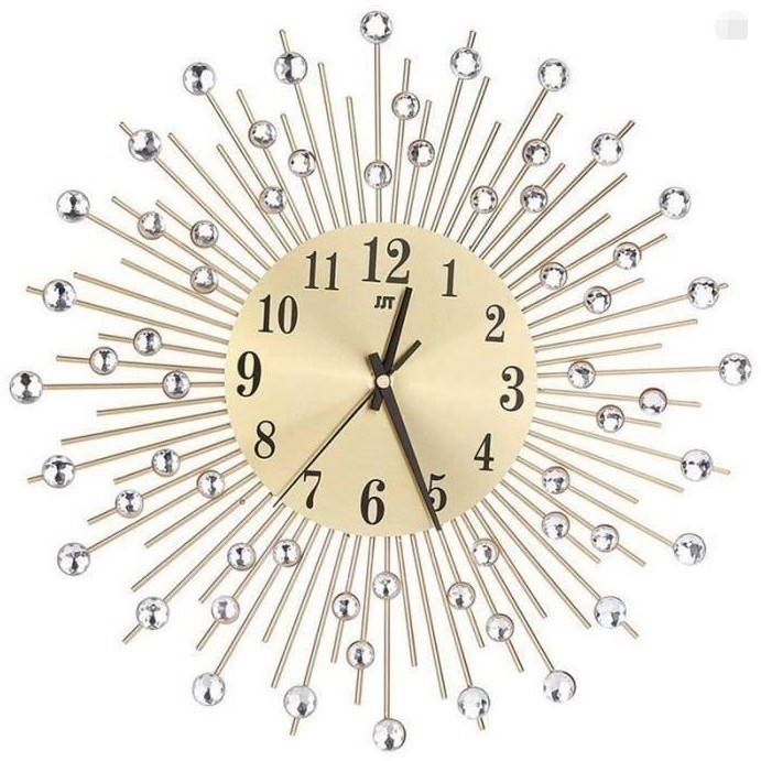 Amazon transfronterizo dedicado Reloj de pared de hierro reloj de moda europea sala de estar simple reloj creativo reloj de cuarzo al por mayor