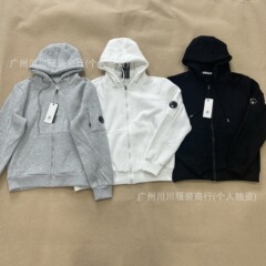 CP青年运动宽松休闲加绒纯棉开衫拉链连帽纯色外穿卫衣外套男女款