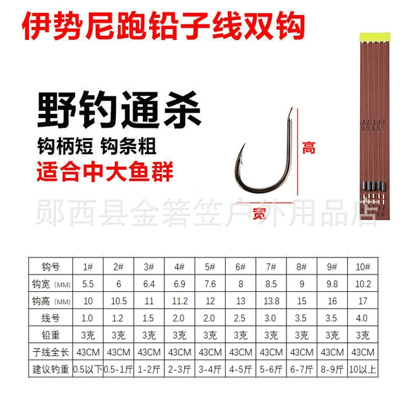 Iseni running lead sub-thread double hook hook number 3#