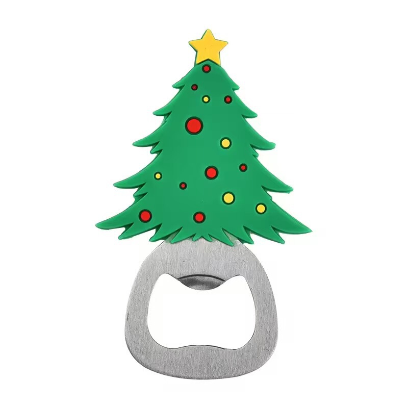 クリエイティブクリスマスシリコン栓抜きポータブルビールかわいい漫画シリコン栓抜きビール栓抜き|undefined