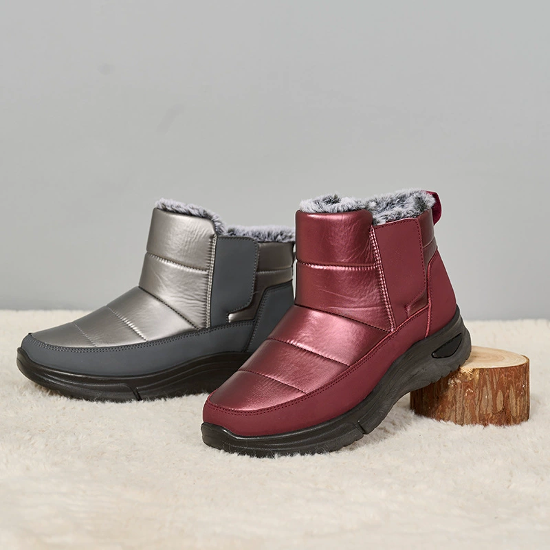 Winter keep warm fleece boots with down, shoes for leisure for mother