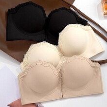 无肩带防滑小胸专用超厚显大聚拢隐形无痕内衣女士上托百搭文胸罩