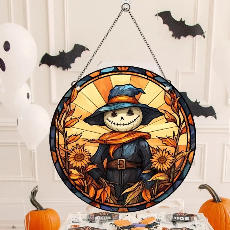Transfronterizo serie de Halloween acrílico captador de sol artesanía decoración creativa colgante acrílico disco