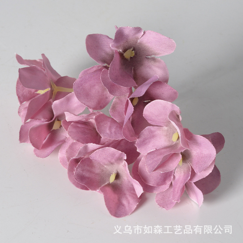 DIY アジサイヘッド模擬花花びらヘアピン頭飾りアクセサリー結婚式家の装飾花造花撮影小道具|undefined
