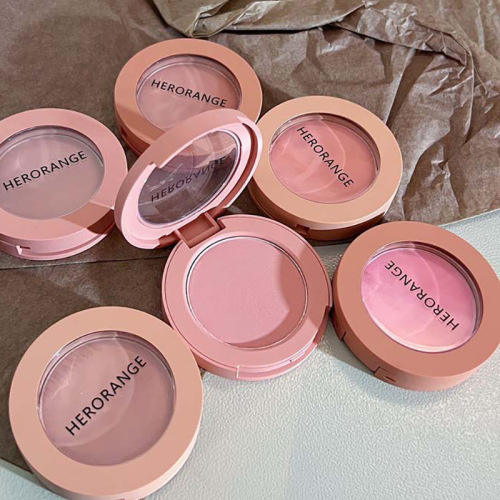 HERORANGE Cream Blush Low Saturation Pseudo Natural Energy Girl Peach Orange Soft Haze Matte Blush for Women