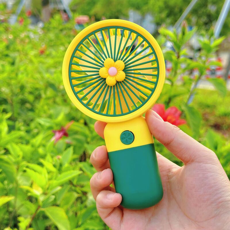 人気のハンドヘルドファンフルーツフラワー漫画 USB ハンドヘルド小型ファンポータブル屋外サイレントデスクトップ小型ファン|undefined
