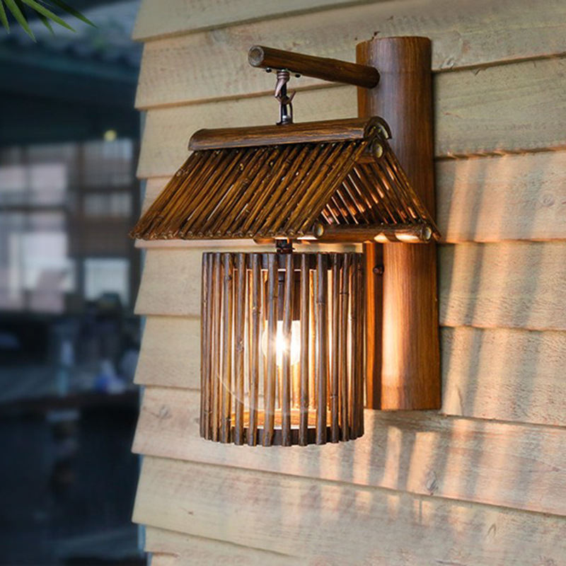 Chinese Antique Wall Lamp, Retro Horse Lantern, Bamboo Art Personalized Lamp, Bedroom Bedside Lamp, Bed and Breakfast Inn, Creative Bar Lamp