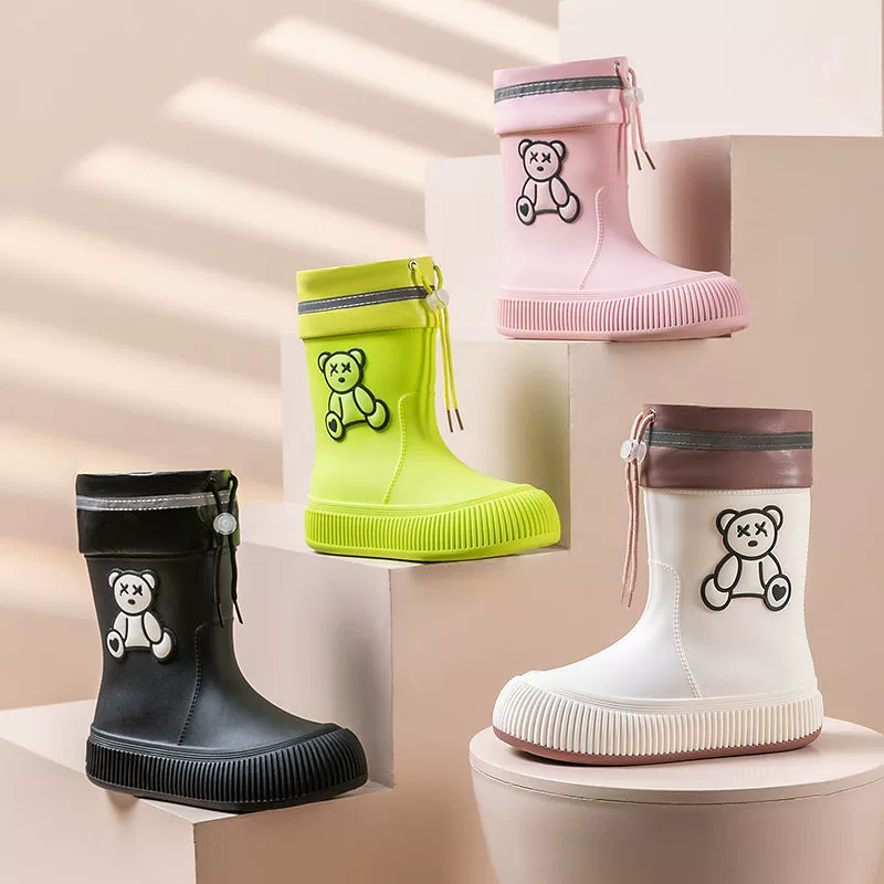 Модные женские резиновые сапоги в японском стиле, до середины икры, устойчивые к царапинам, резиновые сапоги на мягкой подошве для студенток, водонепроницаемая обувь для кемпинга.