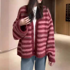 【垛襟】24冬濮院时尚范毛衣设计感撞色港风复古洋气减龄上