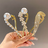 Advanced sophisticated hairgrip, hairpins, hair accessory, simple and elegant design, high-quality style, diamond encrusted