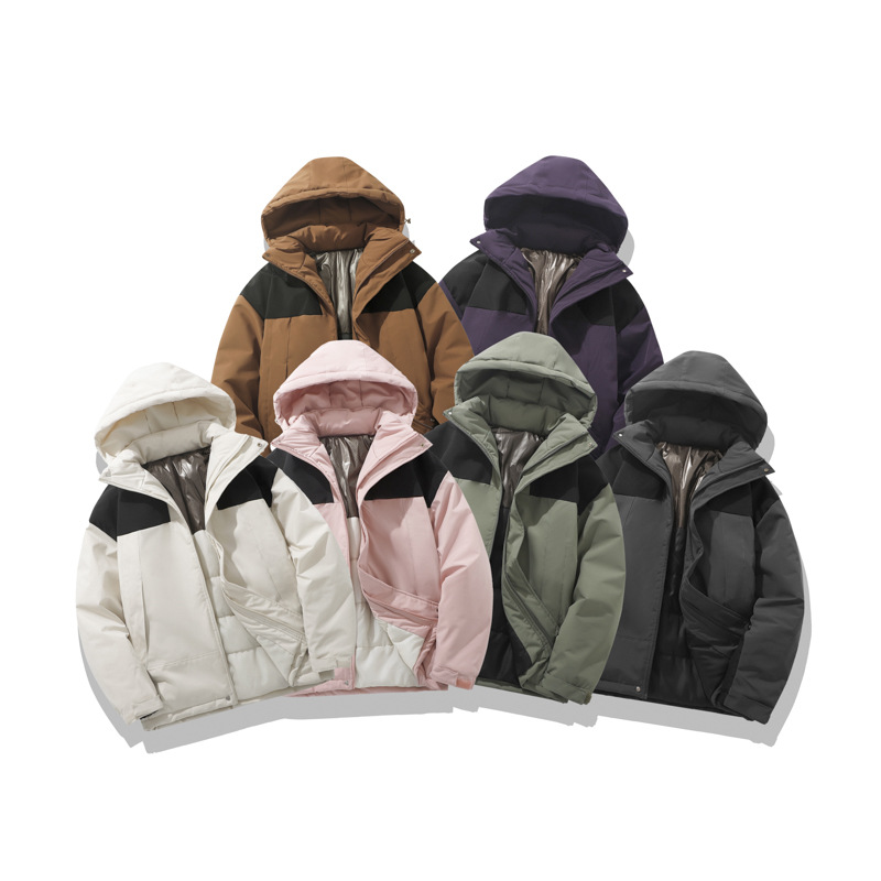 Vêtements pour hommes Vêtements en coton à la mode Couple Vêtements d'hiver Vente chaude Peut être ouvert en deux couleurs Couple décontracté Graphène Chaud À Capuche_voghion.com