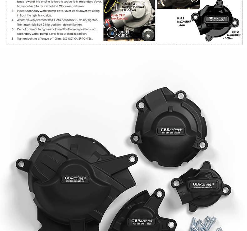 Suitable for Suzuki Gsx-R1000(R) Modified Engine Protective Cover Gbracing Engine Anti-Fall Side Cover Accessories