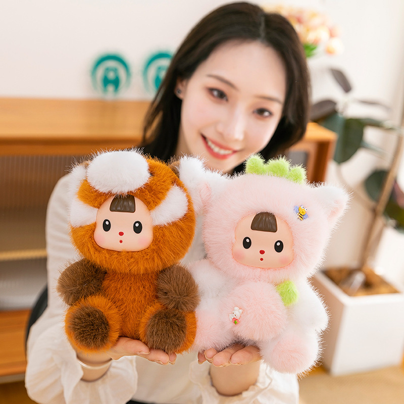 可愛くて多様な三姉妹の変身シリーズテーブルメイト人形、トレンディなおもちゃ、ぬいぐるみ、漫画のかわいい装飾品|undefined