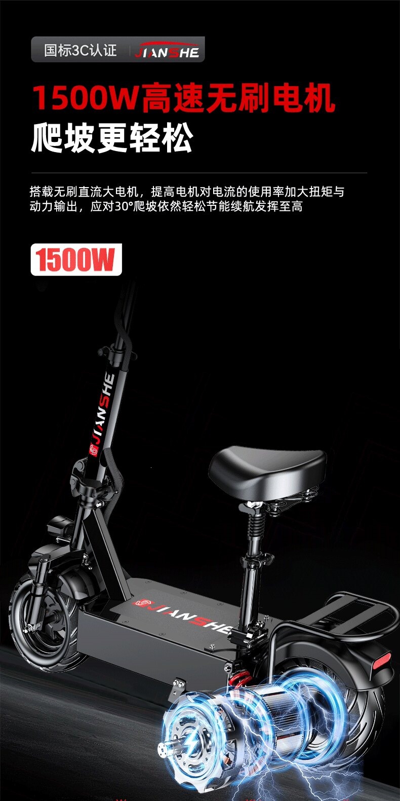 Suitable for construction workers, electric scooters for adults, foldable electric vehicles for ride-hailing, lightweight and portable for men and women, lithium battery-powered