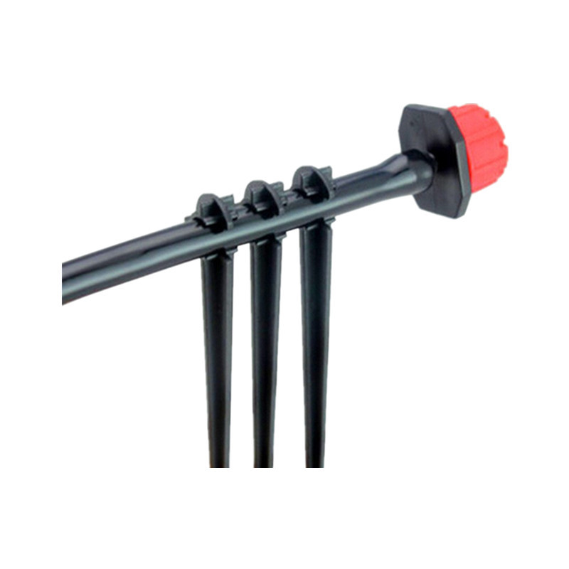 4/7 Soporte de tubo capilado, varilla de fijación, soporte de jardinería tipo C, accesorios de punta de goteo de Caperucita Roja, accesorios de juego de riego por goteo