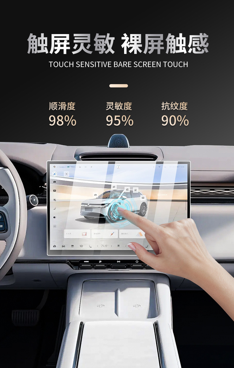 Suitable for Jixiao 7X Central Control Screen Film Navigation Tempered Film Interior Decoration Car Supplies Accessories Interior Modification Parts