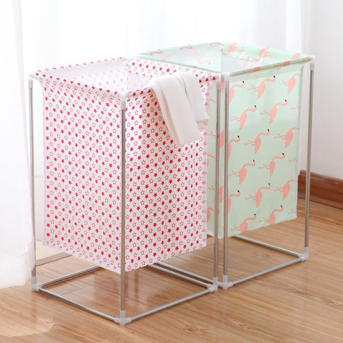 Home Cartoon Fabric Storage Basket Clothes Toy Organizing Storage Basket Multi-functional Assembly Large Capacity Dirty Clothes Basket
