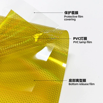 Film Laser Honeycomb Transparent Headlight, Car headlight protective film