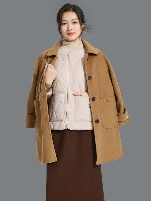 女士秋冬季保暖长袖棉内胆女轻薄棉衣男女同款棉服加绒螺纹领外套|undefined