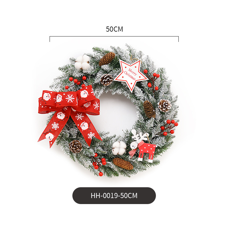 40/50/60cm guirnalda decorativa de Navidad puerta colgando escena Amazon transfronterizo popular guirnalda de Navidad Ratán