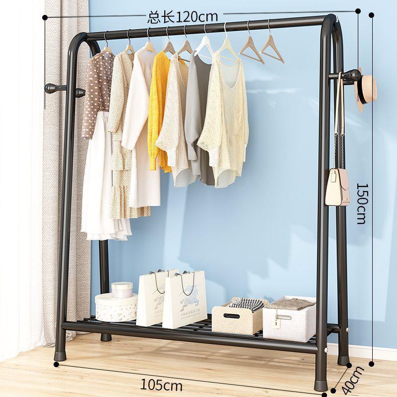 120cm 단일 레이어 검정색 + 코트 후크