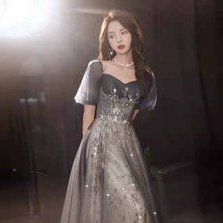 宴会晚礼服裙女2026新优雅仙气18岁生日成人礼主持人大合唱连衣裙