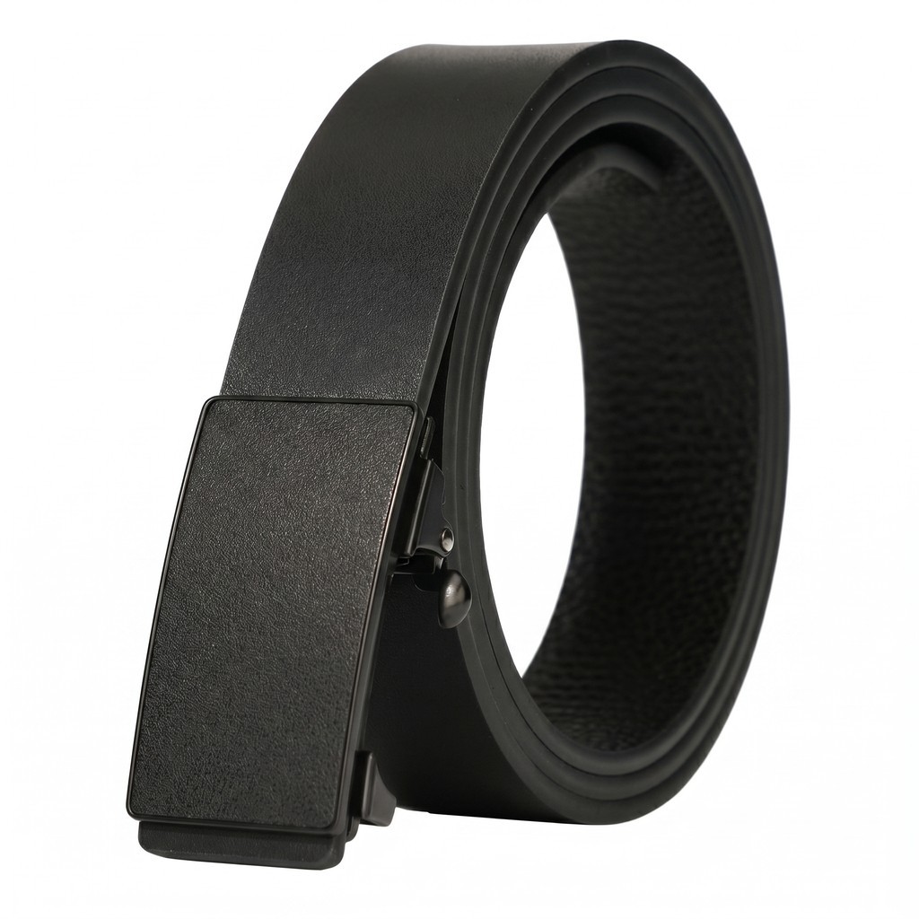 Men's Leather Belt New Style Genuine Cowhide Automatic Buckle Casual Trend Versatile Youth Men's Waist Belt Business Trouser Belt