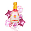 Balloon, set, evening dress, decorations, layout, wineglass, suitable for import, new collection, champagne color, 7 pieces