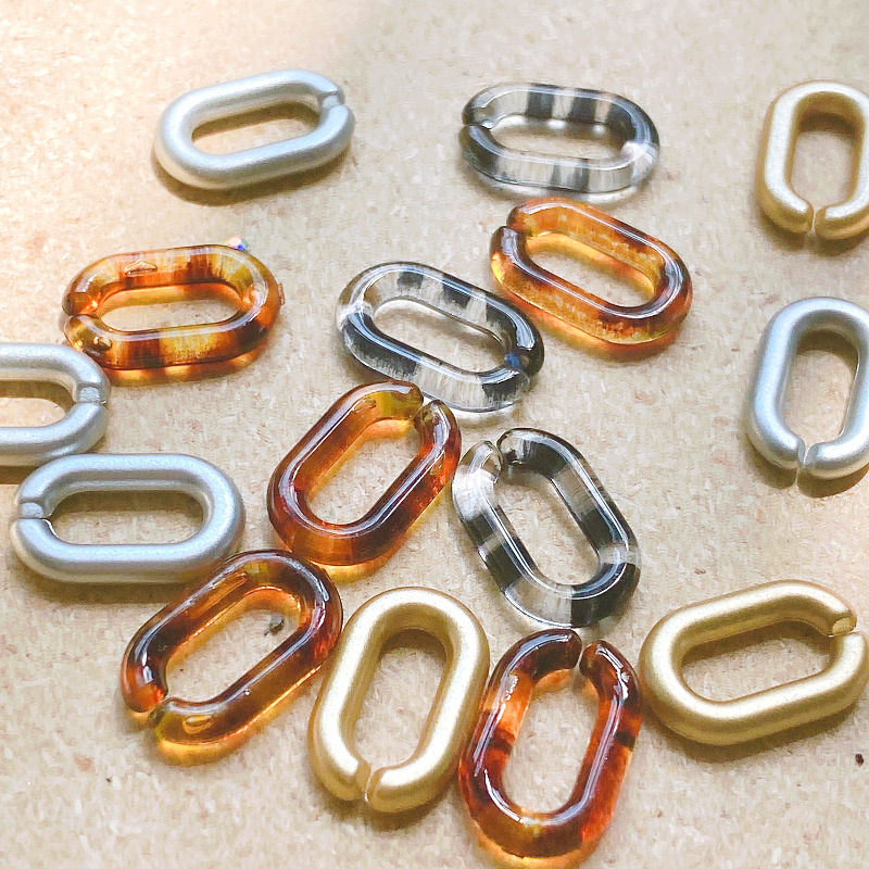 Summer Refreshing Ring Nail Art Accessories Fashionable Long Ring Amber Transparent Frosted Astringent Nail Accessories