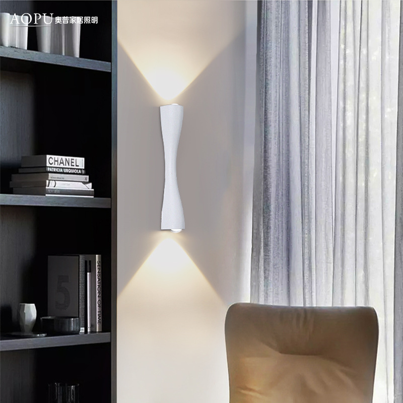 lámpara de pared dormitorio sala de estar lámpara de cabezal de cama pasillo doble cabeza TV lámpara de pared de fondo cob oro pequeña lámpara de pared de cintura