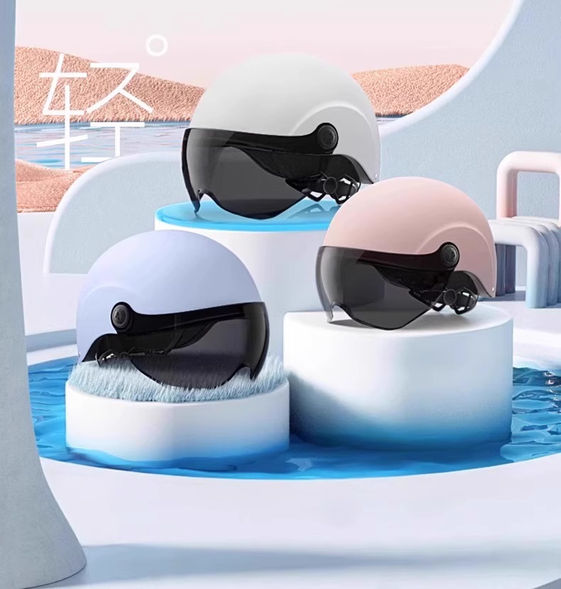 Electric Vehicle Helmet National Standard for Men and Women, Summer Half Helmet for Electric Bikes, All-Season Universal Motorcycle Safety Helmet