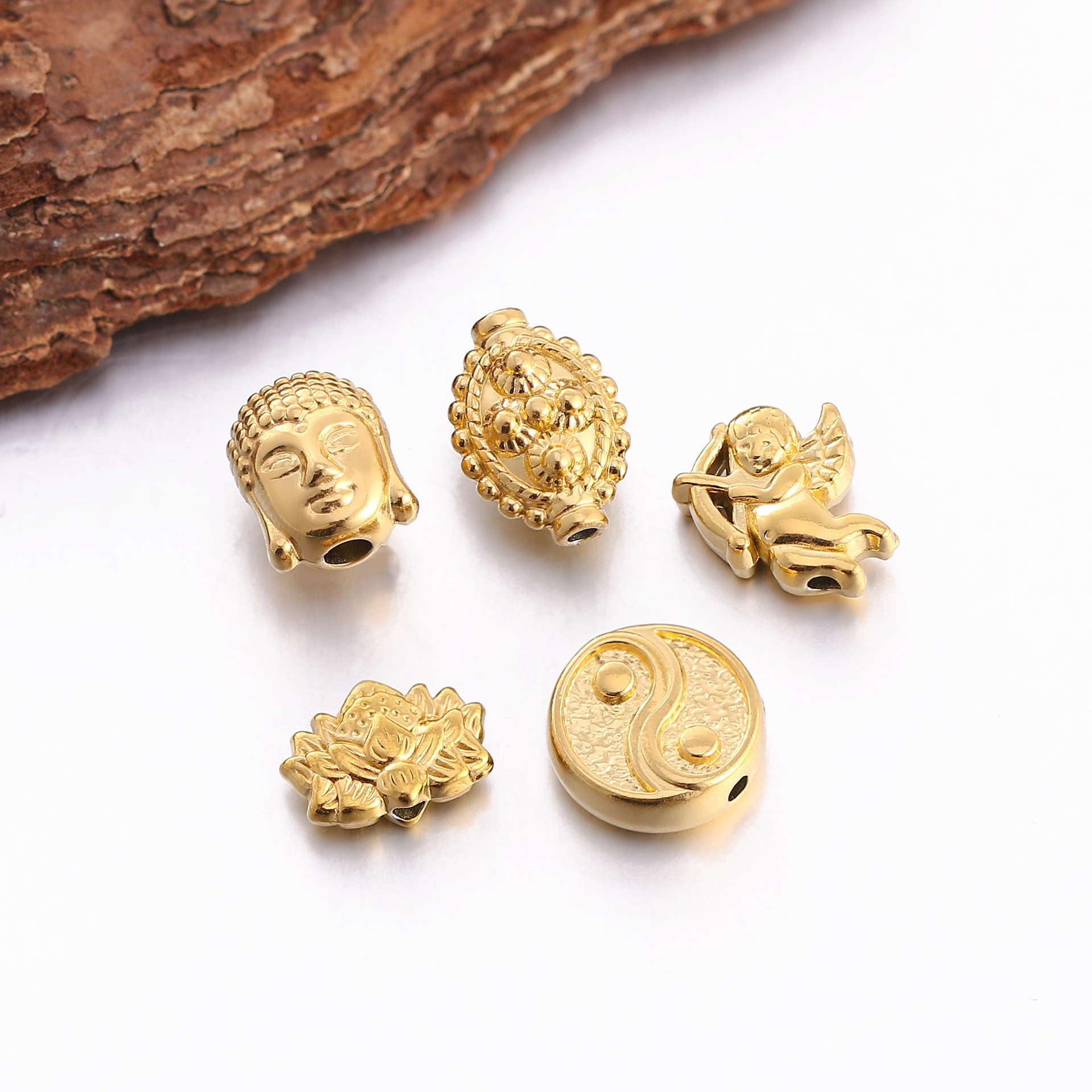 11g Weight 3 PCS/Package 304 Stainless Steel Tortoise Angel Life Tree DIY Ornament Accessories Pendant