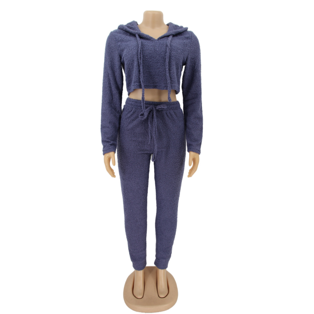 Women Clothing Little Teddy Plush Home Casual Warm Suit