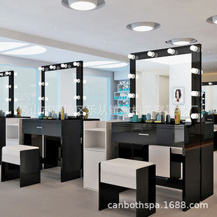 Factory Direct Supply Hanbai Modern Minimalist Hair Salon Mirror Table Hair Salon Perm and Dye Area Barber Shop Perm and Dye Mirror