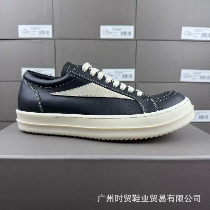 High-End Replica Sneakers Unisex 2025 New Model Genuine Leather Low-Top Couple Sneakers Lace-Up Trendy High Street Style