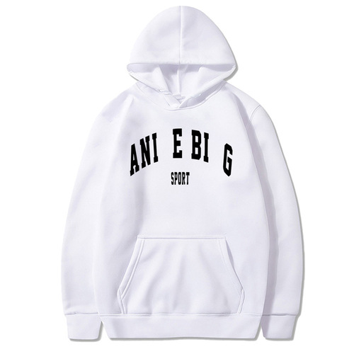 American ANINE letter printed sweatshirt fashion winter lined hooded sweatshirt loose sports men women sweatshirt