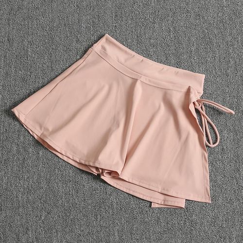 Women's Summer Exercise Skirt, Hip Covering, Anti-Flash Yoga Pants, Cover Dress, Running Training, Quick Dry Casual (Straight Crepe)